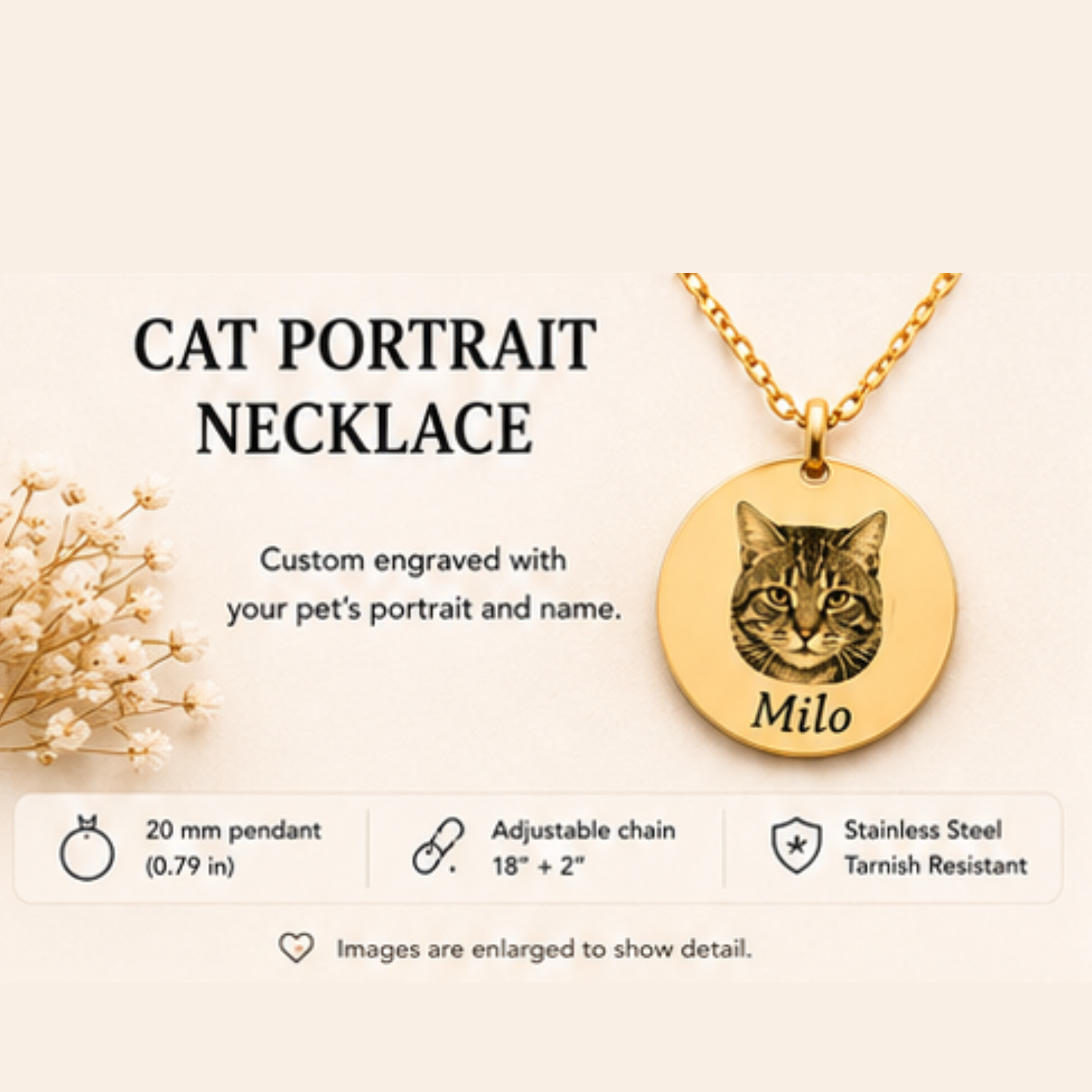 Aurelia Paw ™ Cat Portrait Necklace - Image 11