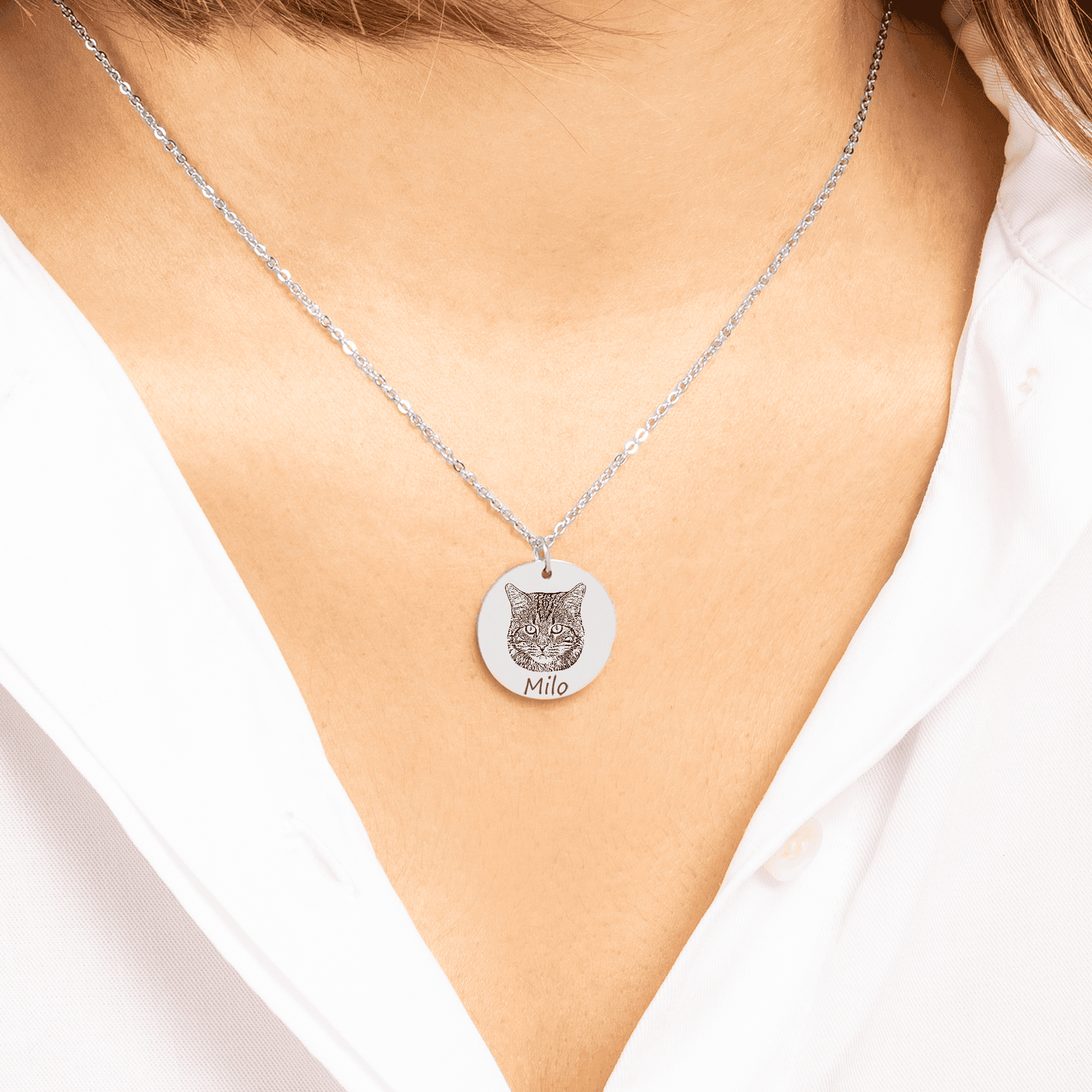 Aurelia Paw ™ Cat Portrait Necklace - Image 2