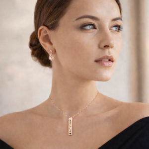 Aurelia Paw ™ Engraved Raised Bar Necklace