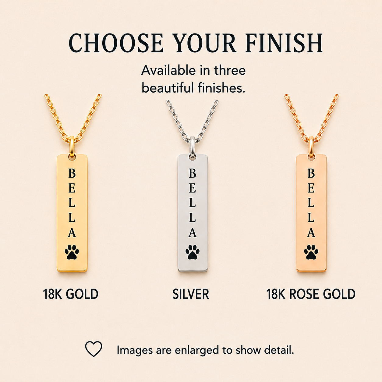 Aurelia Paw ™ Engraved Bar Necklace - Image 13