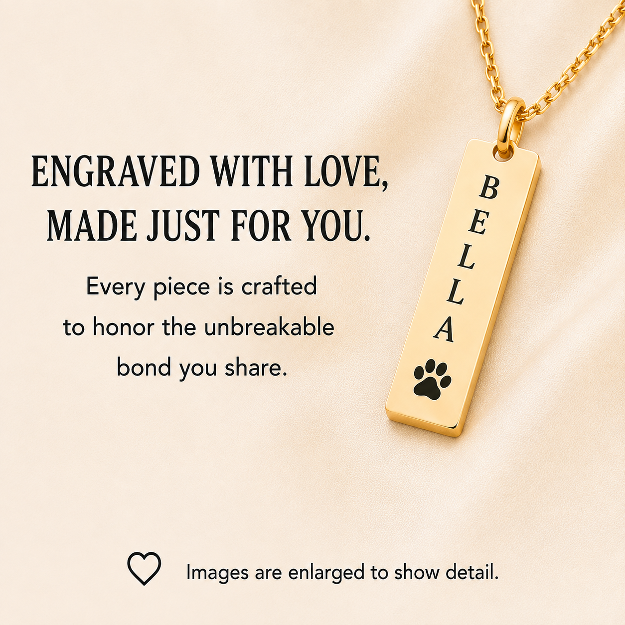Aurelia Paw ™ Engraved Bar Necklace - Image 20
