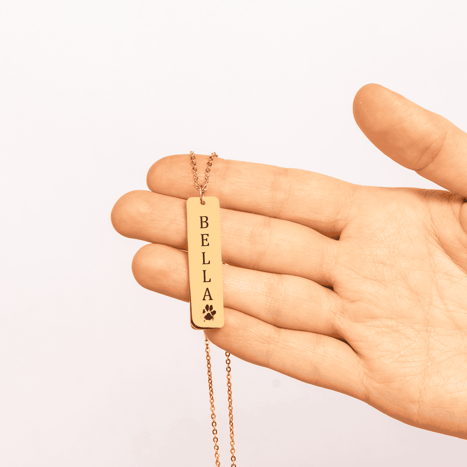 Aurelia Paw ™ Engraved Bar Necklace - Image 3