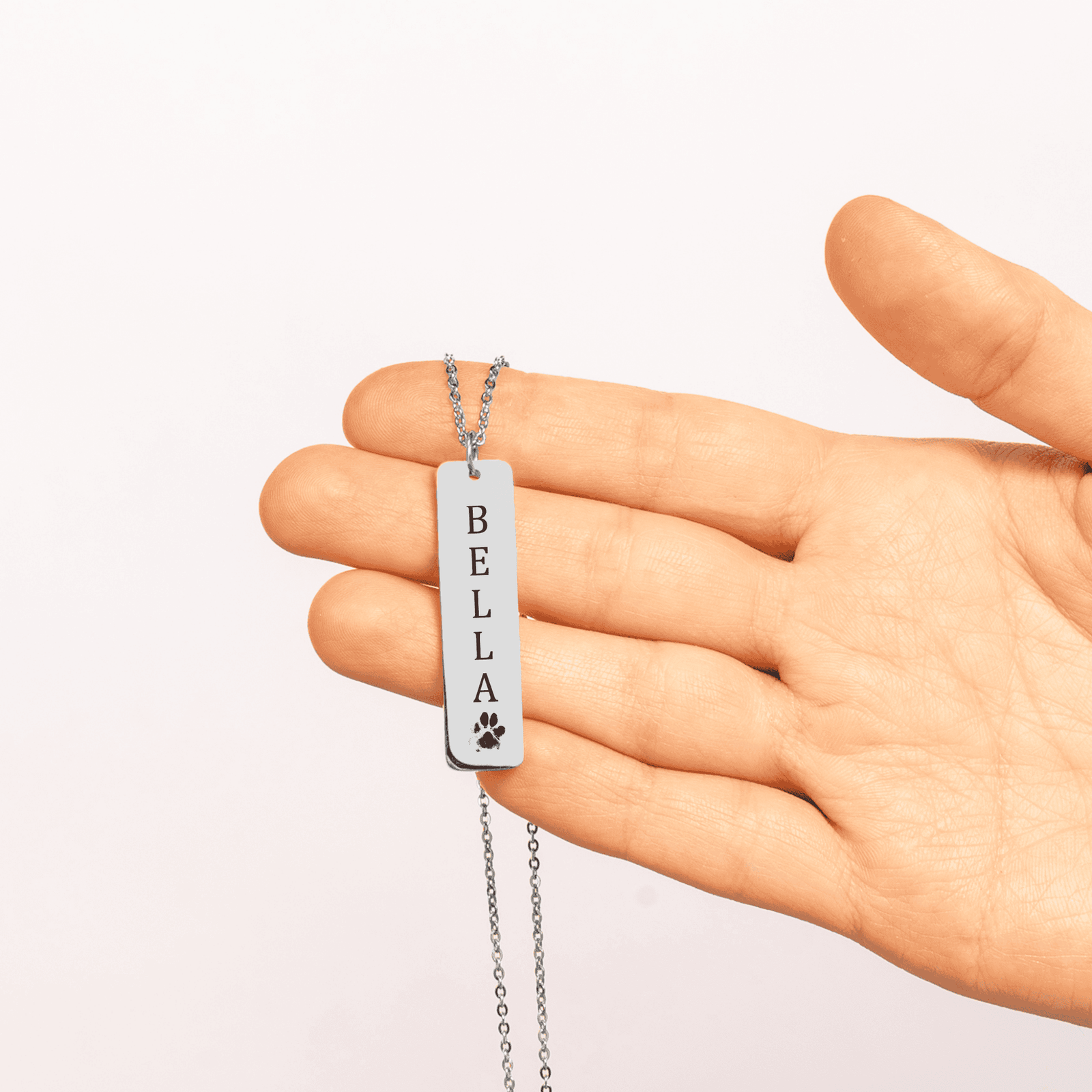 Aurelia Paw ™ Engraved Bar Necklace - Image 5